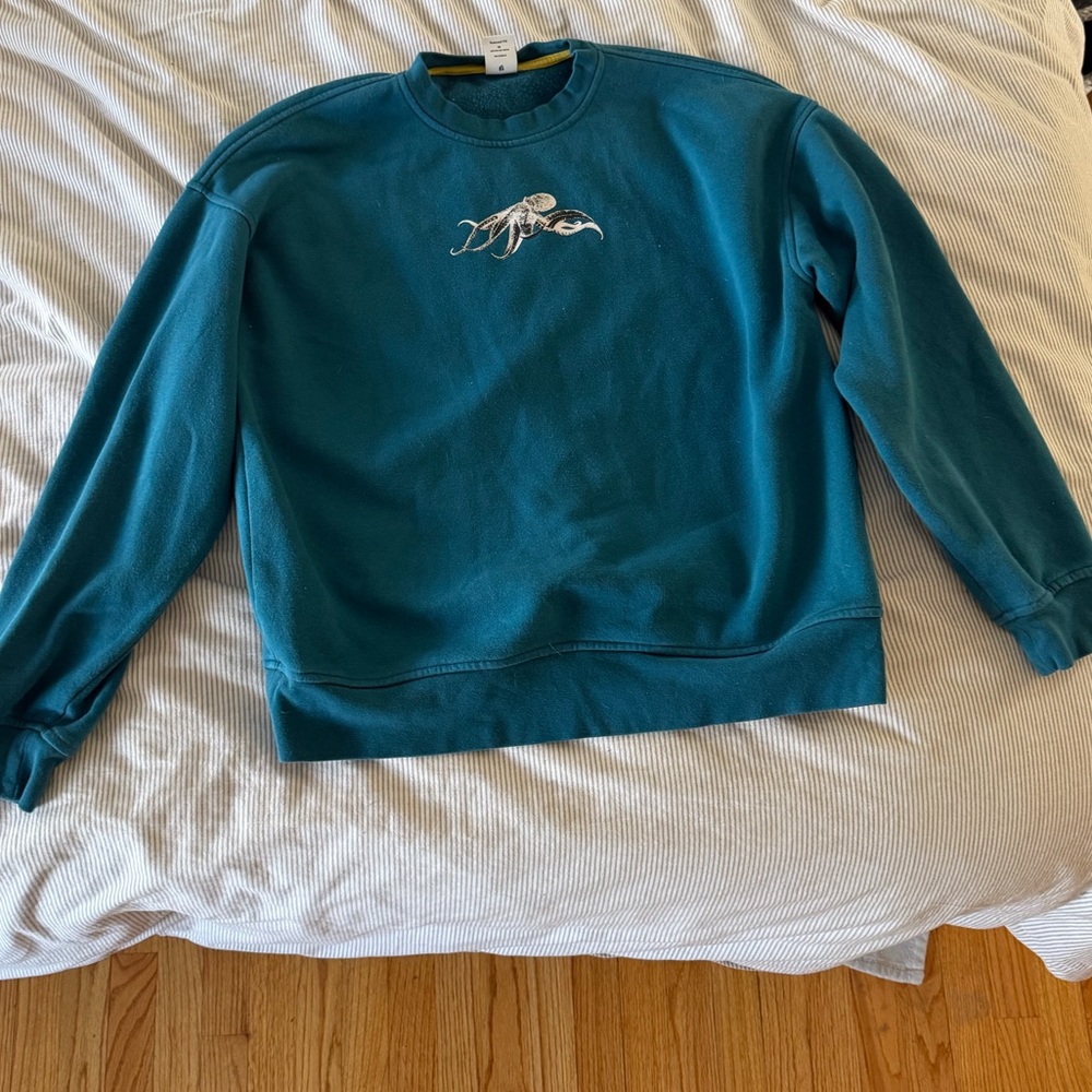 Bonobos Teal - Octopus Crewneck Sweater
